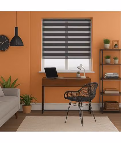 New Edge Blinds Grey Zebra Day and Night Roller Blind, W: 145 cm, H: 165 cm – 4