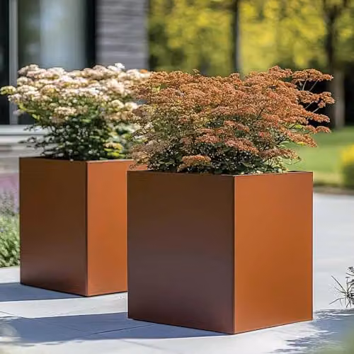 Access Garden Products Copper Galvanised Steel Square Planter W/D/H: 40 x 40 x 40 cm – 2