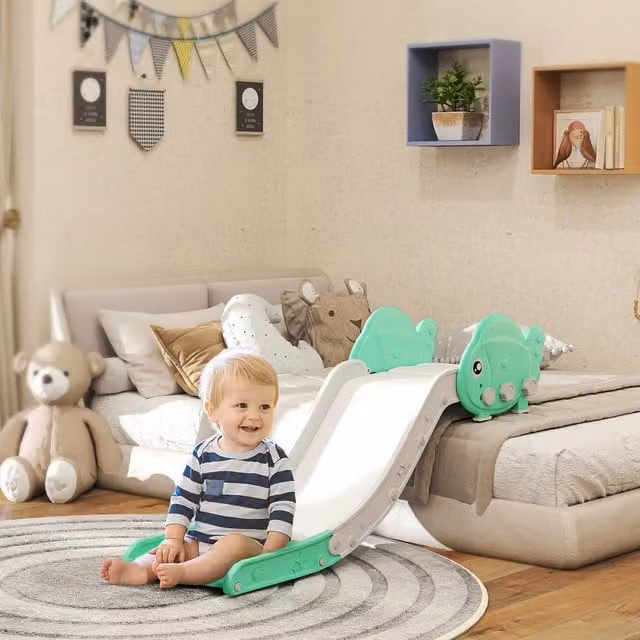 AIYAPLAY Kids Sofa Slide for Toddlers in Green