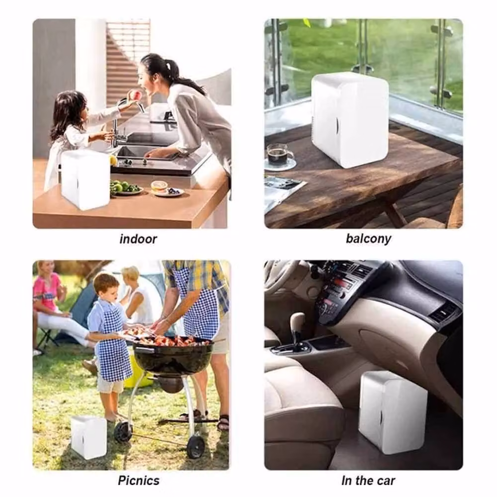 FLAVORA 8L Portable Mini Electric Cooler Fridge in White – 3