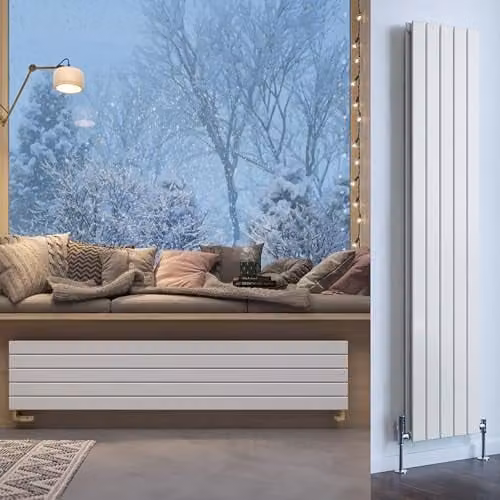 Terma White Steel Double Panel Wall Mounted Radiator, H 180 cm x W 36.6 cm – 1