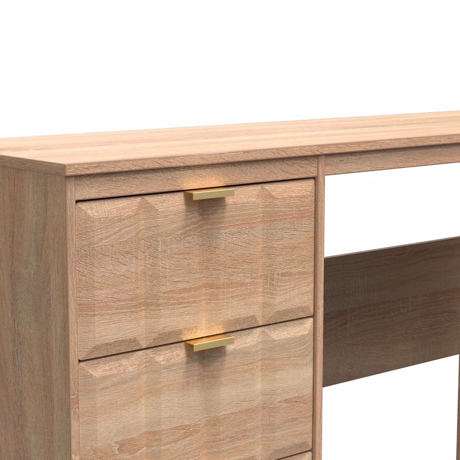 Ready Assembled 2 U Seattle 3 Drawer Desk in Light Oak – 3