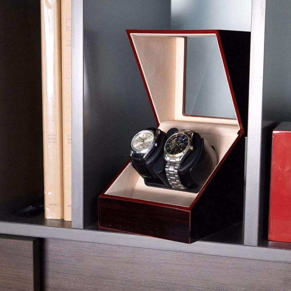 Kelvenix Brown Solid Wood Rotation Storage Case and Display Box – 4