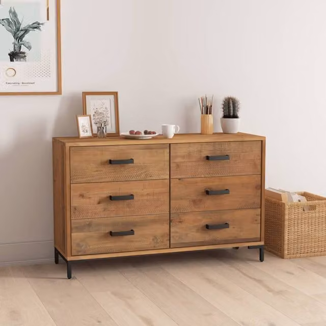 Berkfield Home Vintage Brown Solid Pinewood Sideboard W/D/H: 110 x 35 x 70 cm – 1