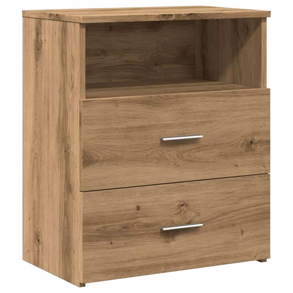 Berkfield Home Artisan Oak Stylish Bedside Cabinet in Brown, W/D/H: 50 x 32 x 60 cm – 2