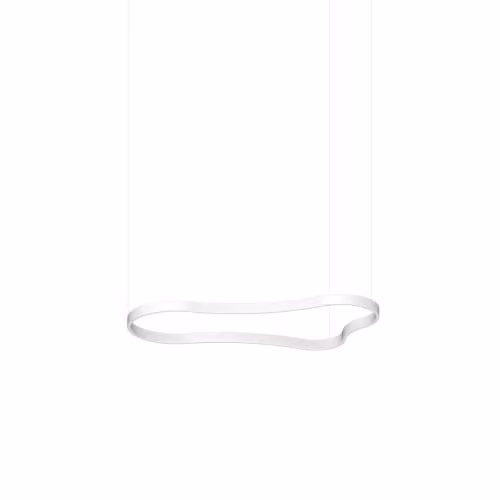Netlighting Waves 125cm Integrated LED Suspended Pendant Ceiling Light in White 3000K – 1