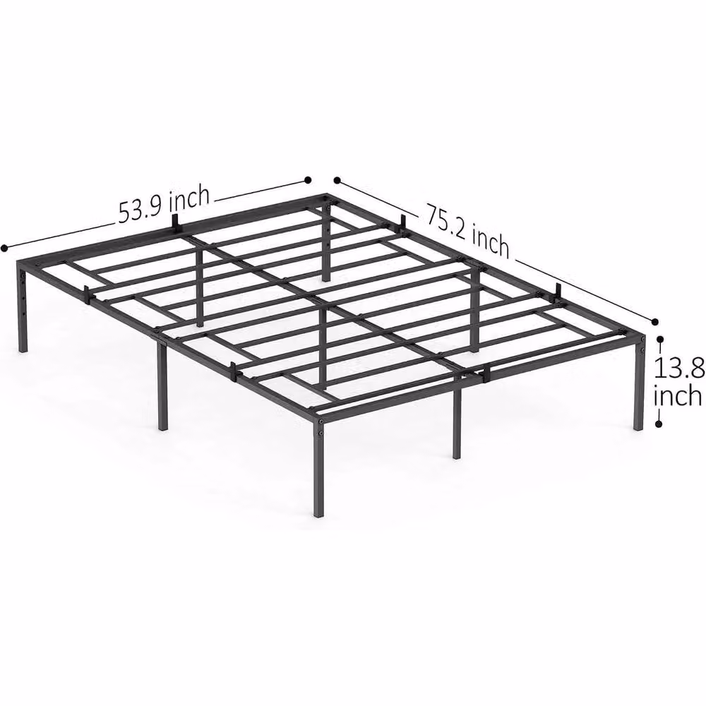 VOGREX Black Metal Heavy Duty Double Bed Frame – 2