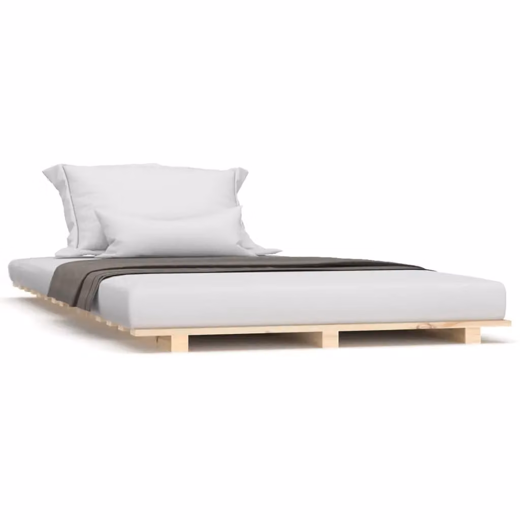 Berkfield Home Rustic Solid Wood Pine Bed Frame, Brown, W: 100 cm, D: 200 cm – 2