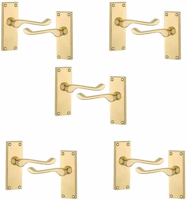 Golden Grace Polished Brass Door Handles