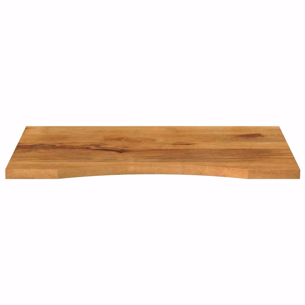 Berkfield Home Curved Solid Mango Wood Desk Top in Brown, W: 80 cm, D: 50 cm, H: 2.5 cm – 2