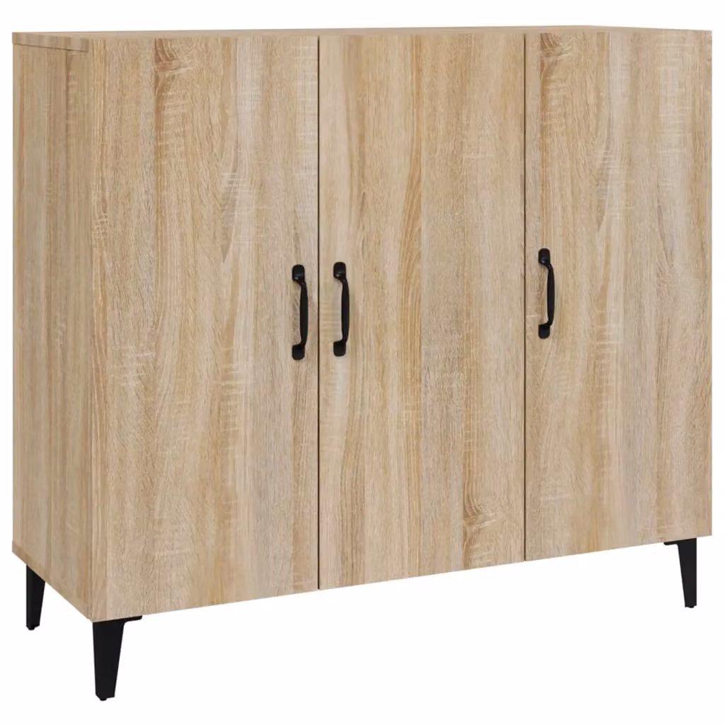 Berkfield Home Sonoma Oak Sideboard in Brown, W/D/H: 90 x 34 x 80 cm – 2