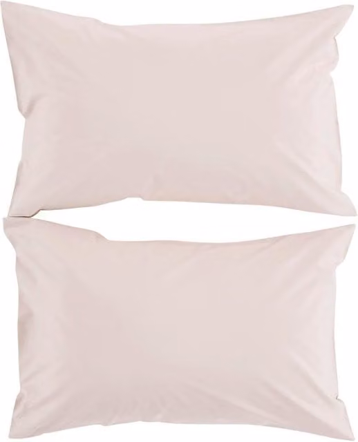 CHRISTY Pure Cotton Percale Standard Pillowcase Pair in Pink