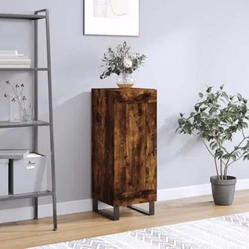 vidaXL Modern Sideboard and Storage Cabinet in Smoked Oak Finish – 2