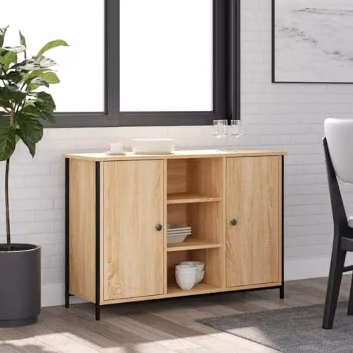 vidaXL Sideboard in Brown Sonoma Oak, W/D/H: 100 x 35 x 70 cm – 2