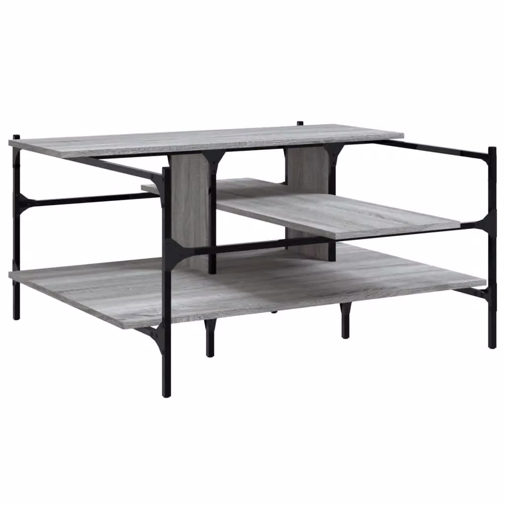 Berkfield Home Grey Sonoma Coffee Table with Lift Mechanism, W: 100 cm, D: 100 cm, H: 48.5 cm – 2