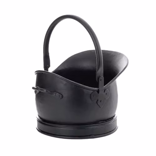 Leecroft Cromwell Metal Bucket Planter in Black