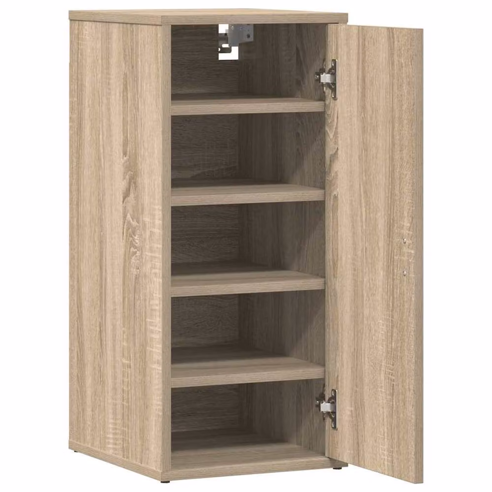 Berkfield Home Sonoma Oak Shoe Cabinet in Beige, W/D/H: 32 x 35 x 70 cm – 2