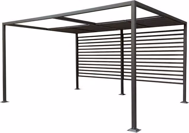 Rowlinson Florence 4x3 Canopy in Dark Grey, W: 404 cm, D: 304 cm, H: 220 cm