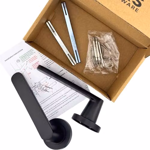 AXS Hardware Harlem Internal Lever Door Handle Pack in Matt Black – 4