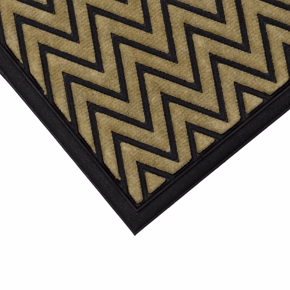 JVL Vienna Heavy Duty Rubber Backed Scraper Entrance Doormat, Brown, W: 40 cm, D: 60 cm – 6