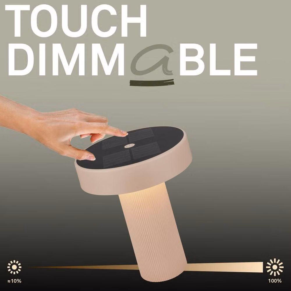Briloner Poga Rechargeable LED Table Lamp, Beige, H 20 cm x W 16 cm x D 16 cm – 7