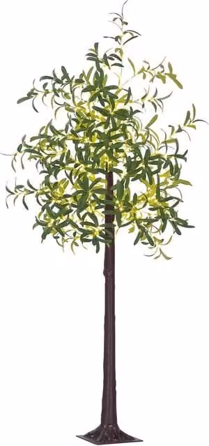VOGREX 180cm Lighted Artificial Olive Tree with 300 Warm White LEDs in Green – 1