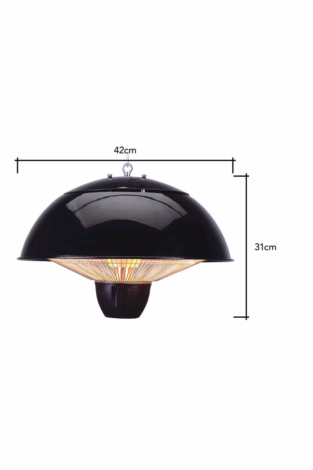 BHS Lighting 1500W LED Ceiling Pendant Patio Heater in Black – 3