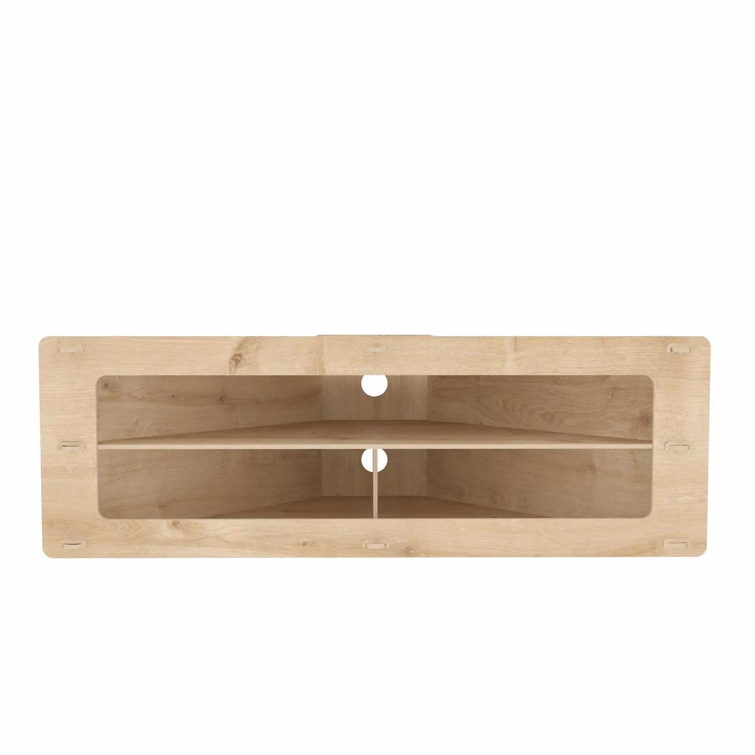 Decorotika Sala Minimalist Wood TV Stand in Brown – 2