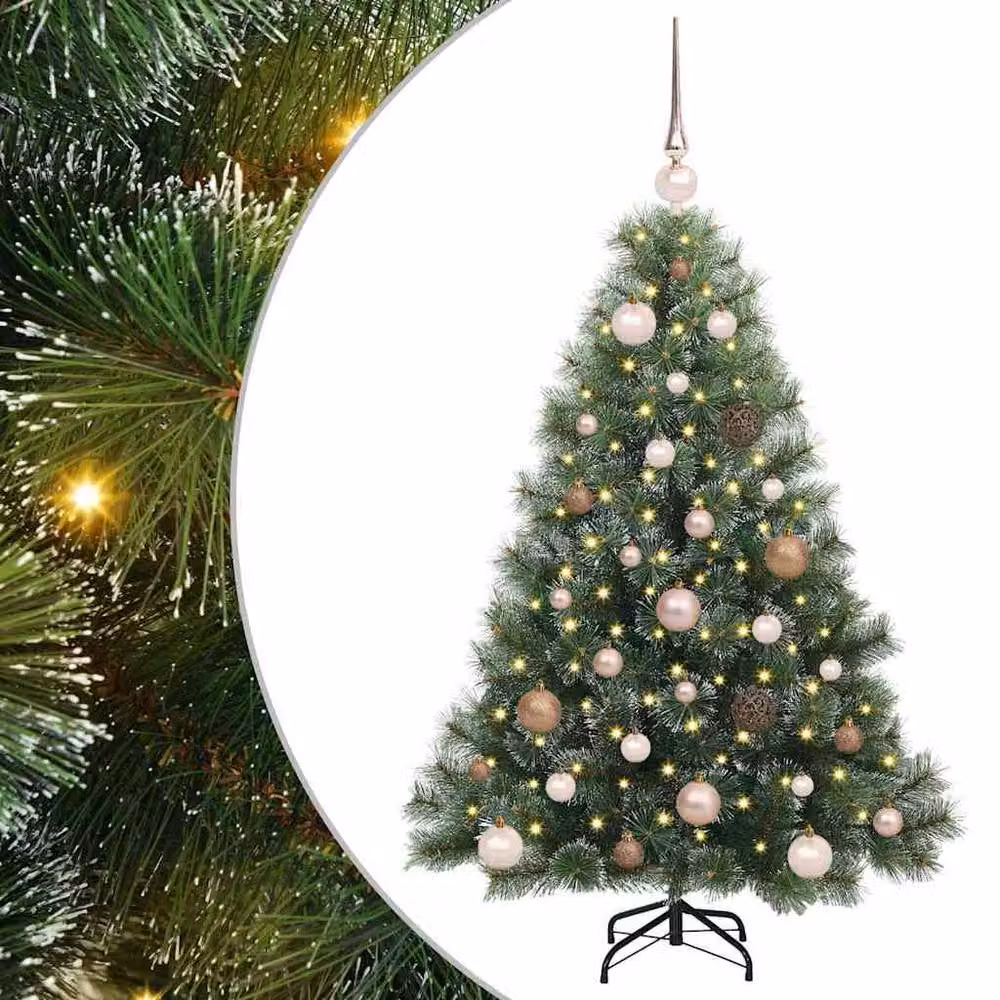 Berkfield Home Artificial Green Christmas Tree with 150 Warm White LEDs, Height: 120 cm – 2