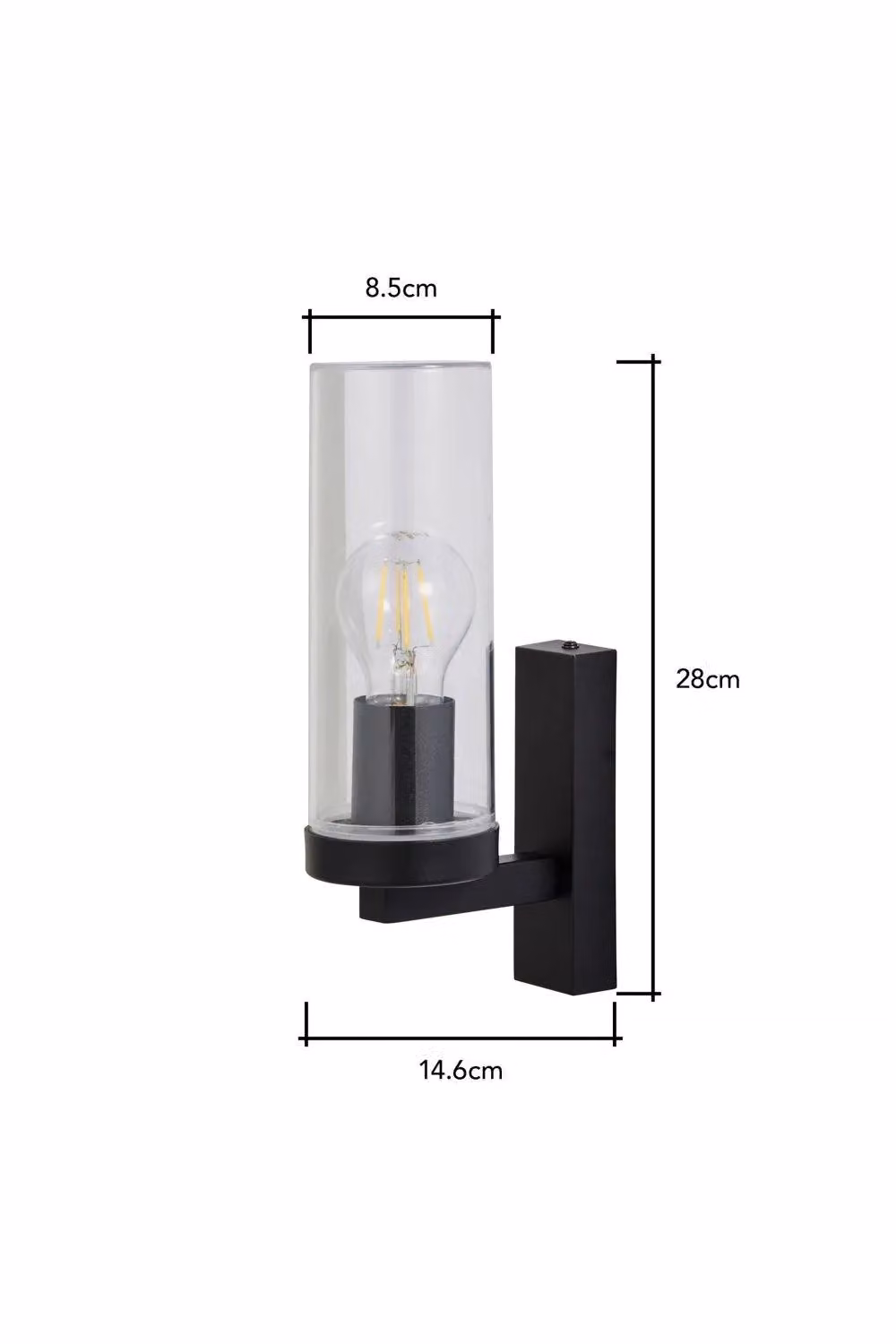 BHS Lighting Carlton Modern Up or Down Outdoor Wall Light in Black – 4