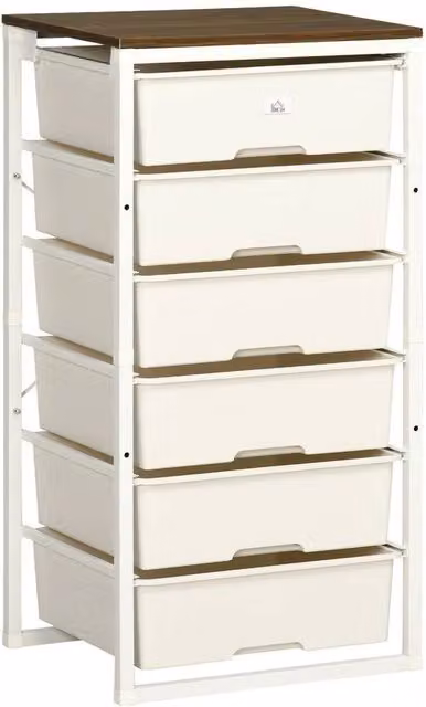 EONLION 6 Drawer Chest of Drawers in White