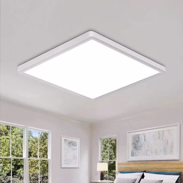 EONLION Modern Square LED Ceiling Light in White, Waterproof Cool White Bathroom Lamp – 1
