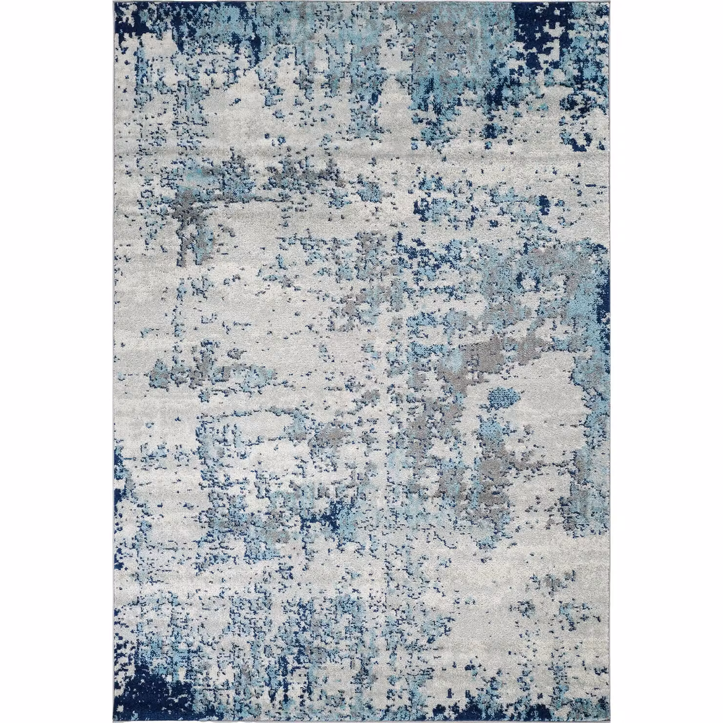 Livabliss Sunderland Abstract Modern Marble Rug in Blue and Grey, W: 140 cm, L: 200 cm – 2