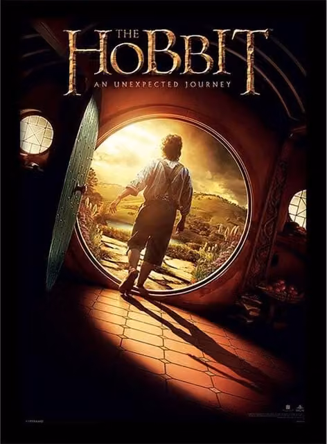 The Hobbit An Unexpected Journey Framed Multicolour Paper Movie Poster