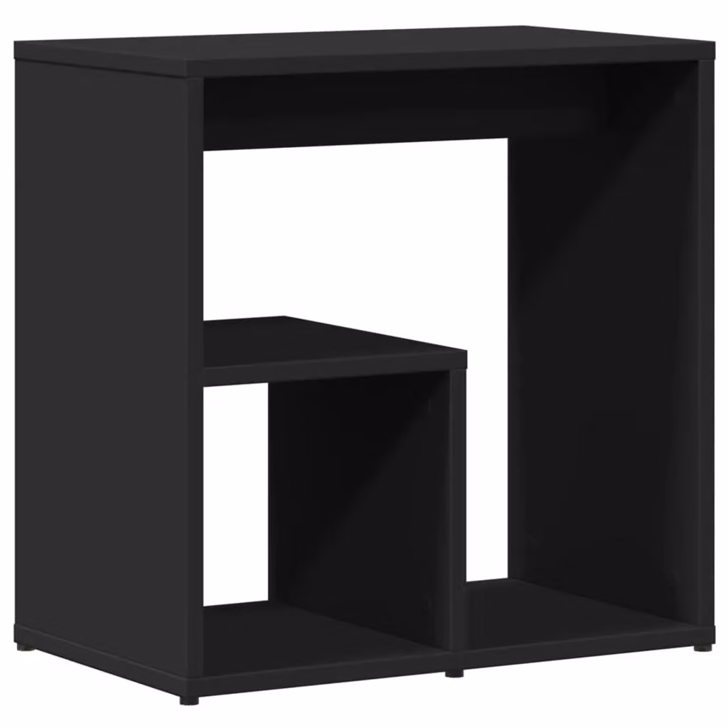 Berkfield Home Set of 2 Black Modern Side Tables in Engineered Wood, W/D/H: 50 x 30 x 50 cm – 5