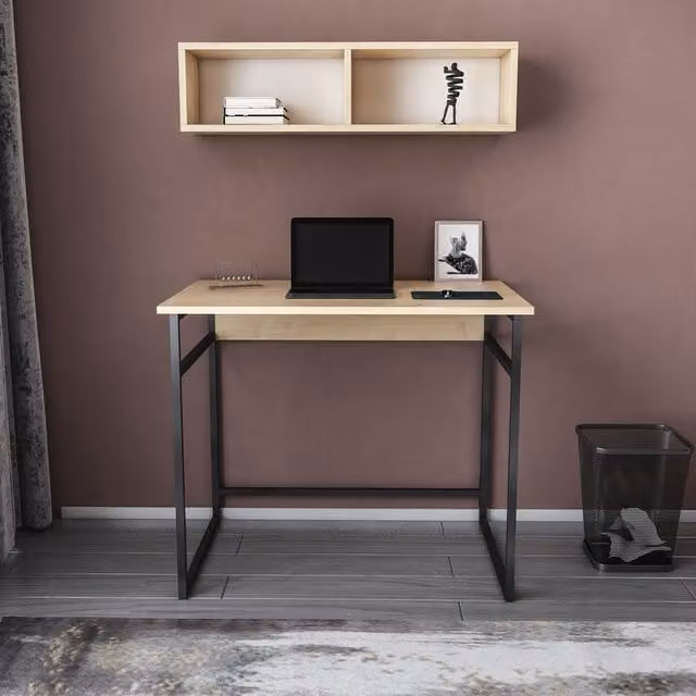 Decorotika Industrial Computer Desk in Black