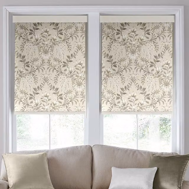 Laura Ashley Parterre Made To Measure Blackout Roller Blind in Beige Floral Polyester