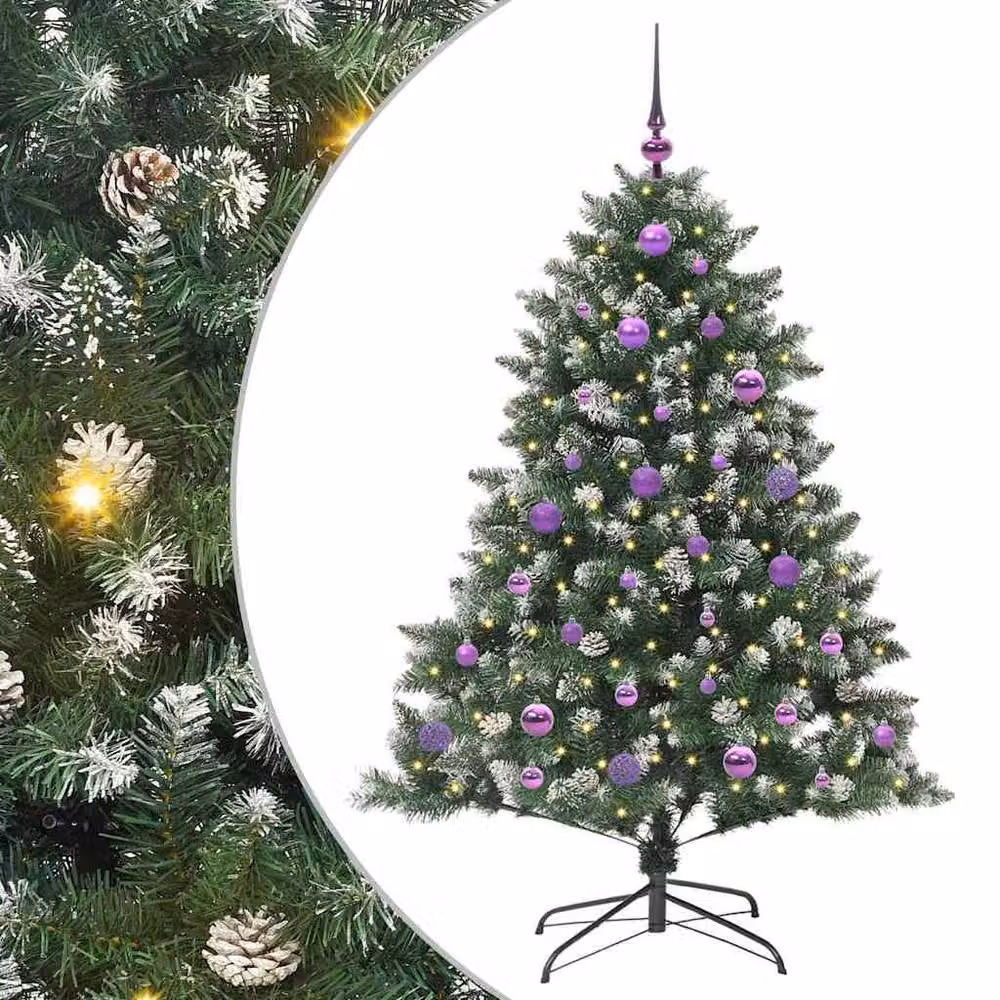 Berkfield Home Modern Artificial Christmas Tree in Green, W/D/H: 105 x 105 x 150 cm – 3