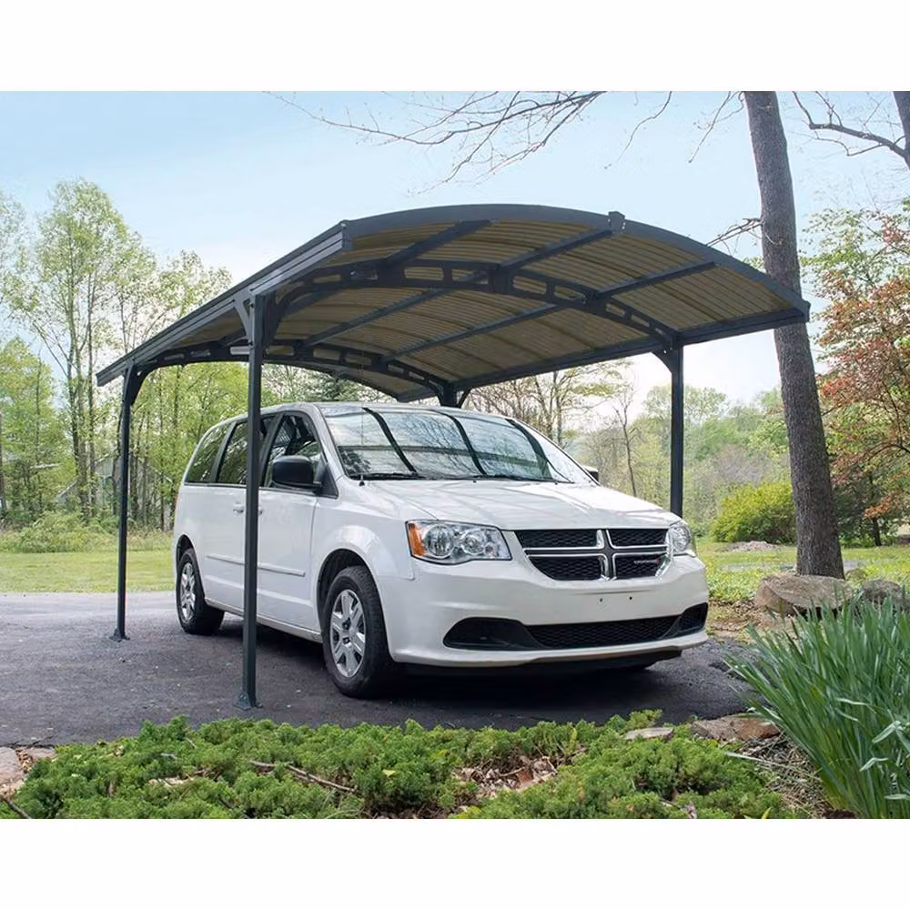 Palram Atlas 5000 Solar Polycarbonate Carport, Grey, L494.5 x W287.5 x H239 cm – 4