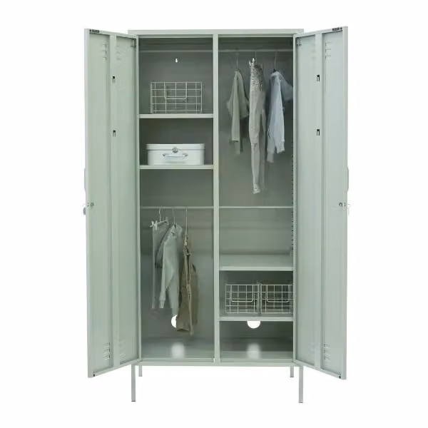 Mustard Made The Twinny Storage Locker in Sage Green, H 183 x W 85 x D 50 cm – 3