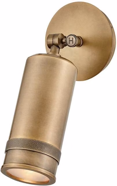 Netlighting Pratt Adjustable Spot Light in Heritage Brass and Gold, 3000K Warm White, IP44 Rated – 1