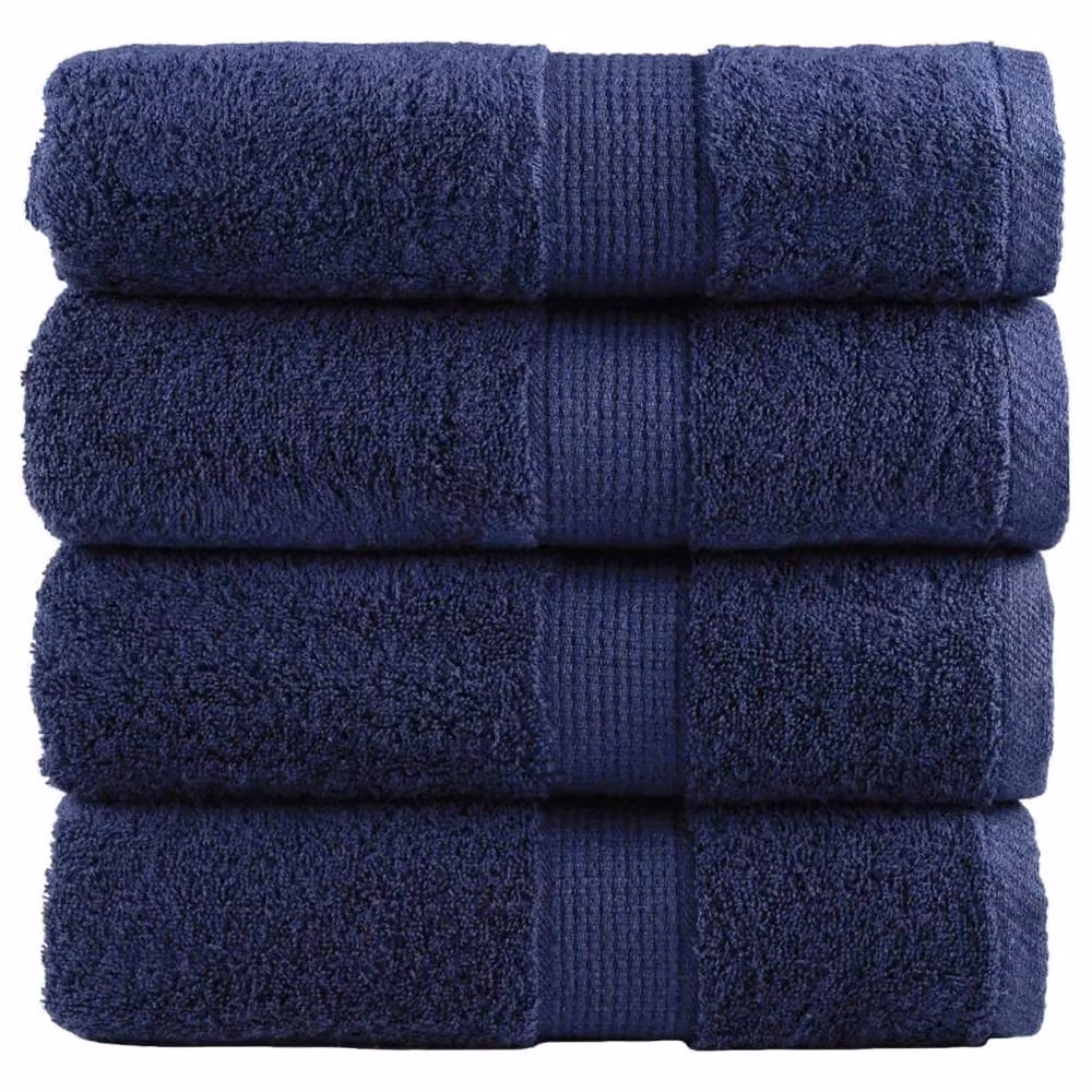 Berkfield Home SOLUND Premium Soap Towels, 4 Pack, Navy Blue, 30 x 30 cm, 600gsm – 2