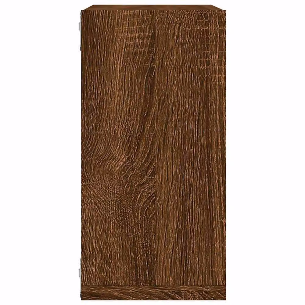 Berkfield Home Wall Mounted Cube Shelves, 4 Piece Set, Brown Oak, W/D/H: 30 x 15 x 30 cm – 6