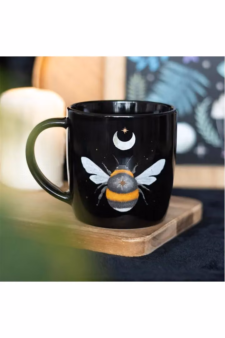KDMD Forest Bee Ceramic Mug in Black, 340 ml – 3