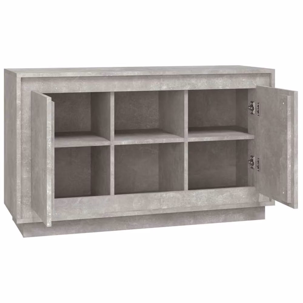 Berkfield Home Modern Sideboard in Concrete Grey, W/D/H: 102 x 35 x 60 cm – 2