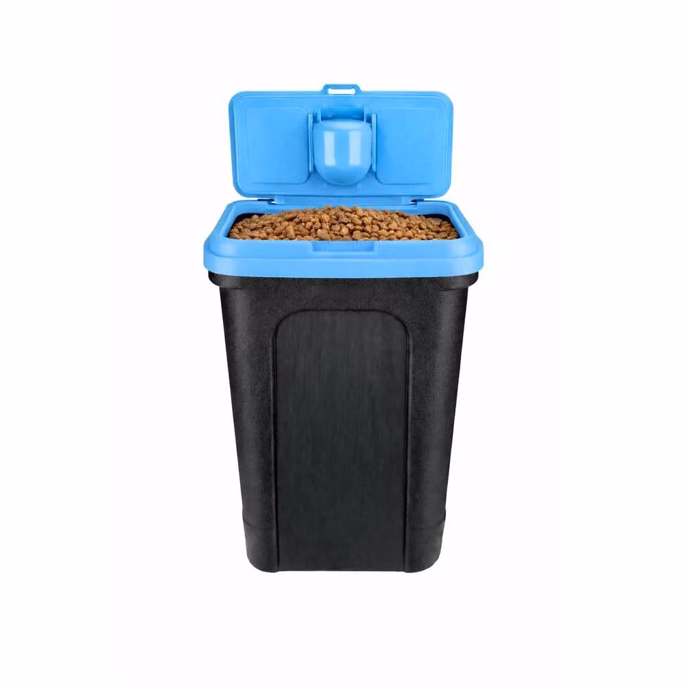 FLAVORA Stackable Blue and Black PET Dog and Cat Dry Food Storage Container, W: 100 cm, D: 15 cm, H: 15 cm – 3