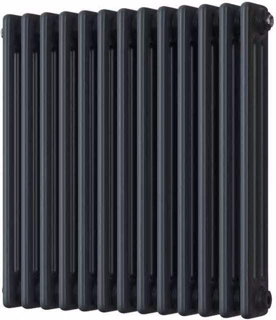 Alpha Anthracite 3 Column Steel Radiator in Grey