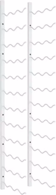 Berkfield Home Wall Mounted White Metal Wine Rack for 36 Bottles