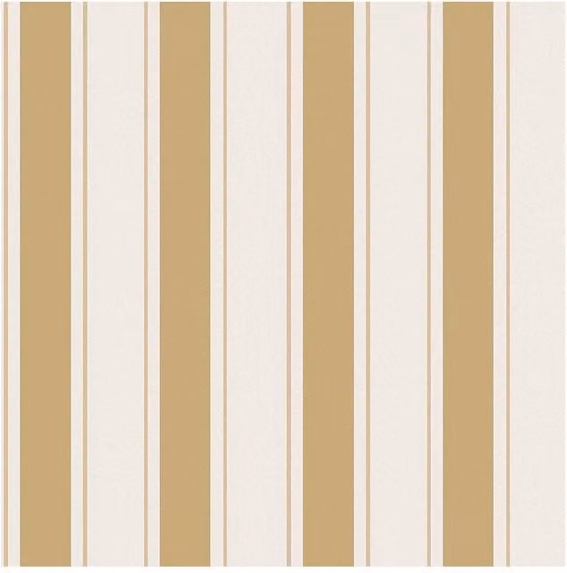 Sophie Allport Oundle Stripe Warm Honey Wallpaper in Yellow, Roll Width: 52 cm