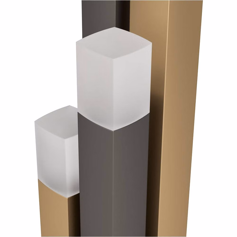 Loops Modern Table Lamp in Black, Brown and Gold/Brass with LED Bulb Included – 4